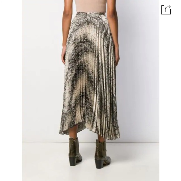 Wandering snakeskin midi skirt size 36 xxs - Picture 4 of 13